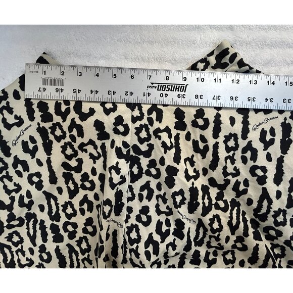 Rodeo Crowns Women’s Animal Print Flared Skirt Medium Beige/Black Knee Length - Picture 7 of 9